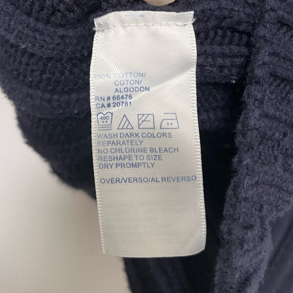 TOMMY HILFIGER Y2K 2002 Chunky Cable Knit Turtleneck Sweater Made in Japan S - Picture 5 of 9